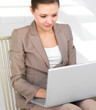 Business Woman working on laptop