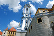 collegiate church of durnstein with the famous blue tower