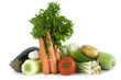 Variety of produce on whithe background