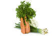 Fresh healthy vegetables on white background