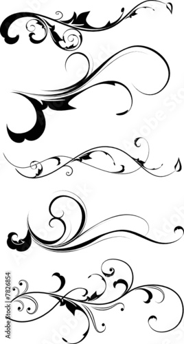 Vector: Floral silhouette Floral silhouette
