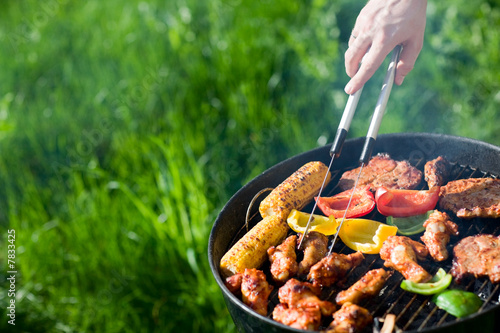Photo: Grilling at summer weekend Grilling at summer weekend