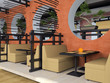 Modern cafe in Japanese style Modern cafe in Japanese style