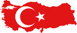 carte et drapeau turquie