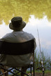 Old man enjoys fishing Old man enjoys fishing