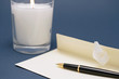 envelope in the candle light