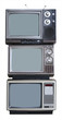 Three Vintage TVs - vertical