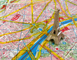 Eiffel tower on Paris map Eiffel tower on Paris map