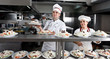 Workers at restaurant Workers at restaurant