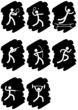 Pictogrammes des jeux olympiques d'été peinture noire(partie 4)