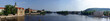 Panorama view of the riverline of Vltava in Prague Panorama view of the riverline of Vltava in Prague