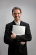 Man holding laptop