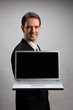 Man holding laptop