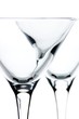Martini glasses close up