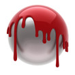 red poured ball red poured ball