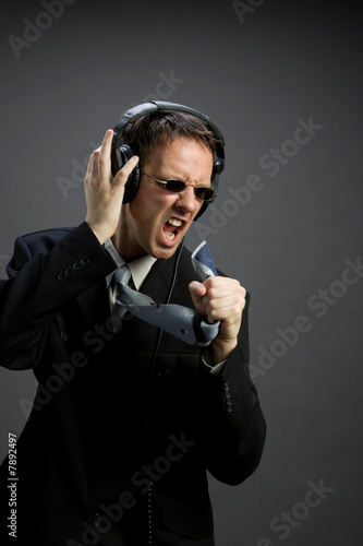 Photo: Singing businessman Singing businessman