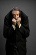 Scared businessman