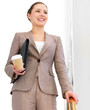 Smiling young business woman