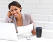 Portrait of a working business woman