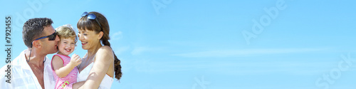 happy family banner  lots of copyspace