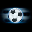 football glossy blue moving