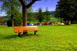 bench near camping tents bench near camping tents