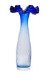 Glass vase isolated on the white background
