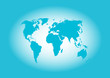 Vektor: Map of world - blue toned (vector, illustration) Map of world - blue toned (vector, illustration)