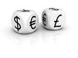 Two sharper's tools painted with currency signs