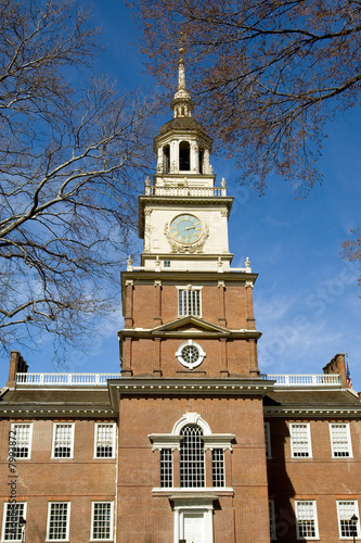 Photo: Independence Hall tower in Center City Philadelphia, USA Independence Hall tower in Center City Philadelphia, USA