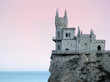 Swallow's Nest Castle Sideview in Sunset HDR