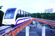 Monorail fast train on railway Monorail fast train on railway