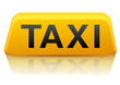 Enseigne de taxi jaune New-York (reflet)