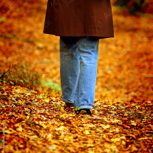 Foto: Walking through park Walking through park
