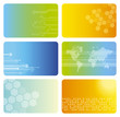 Set of colorful business cards