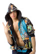The young man in rapper clothes
