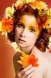 Photo : Autumn portrait of a female model Autumn portrait of a female model