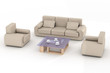Interior of a living room. 3D image. Interior of a living room. 3D image.