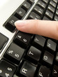 Businesswoman clicking in the F5 key for refresh. Businesswoman clicking in the F5 key for refresh.