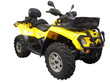 yellow quadbike isolated
