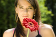 Woman With Flower