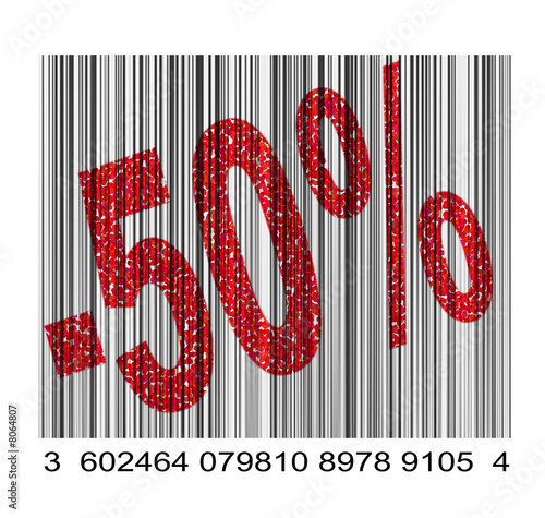 Illustration: remise 50 % remise 50 %