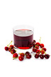Red drink and cherry
