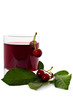 Red drink and cherry