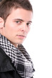 Young casual man posing