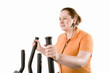 XXL-Model auf Hometrainer
