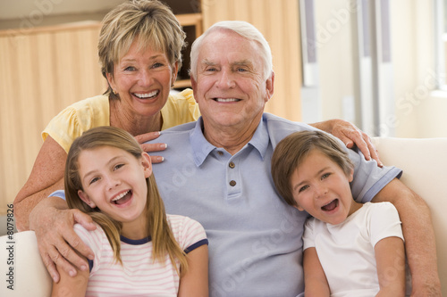 Photo: Grandparents posing with grandchildren Grandparents posing with grandchildren