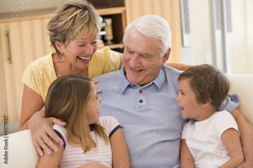 Photo: Grandparents laughing with grandchildren Grandparents laughing with grandchildren