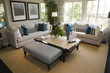 Luxury home living room with contemporary decor. Luxury home living room with contemporary decor.