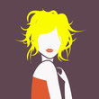 blonde décoiffée buste